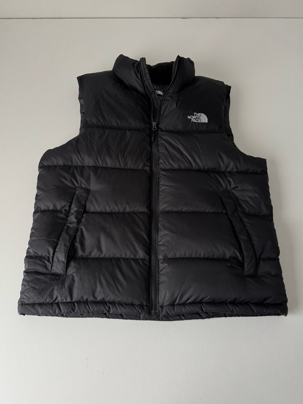 Black North Face Puffer Vest 700